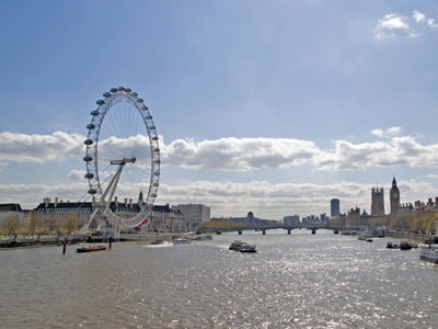 The London Eye and River Thames.
